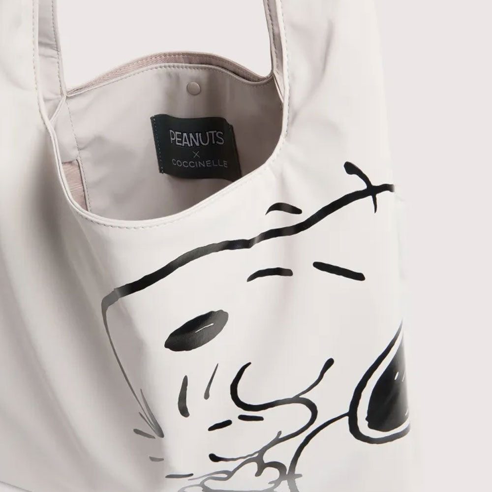 Coccinelle Borsa Peanuts con Stampa Colore Bianco