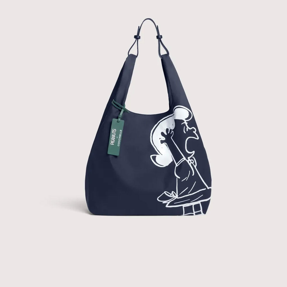 Coccinelle Borsa Peanuts con Stampa Colore Blu