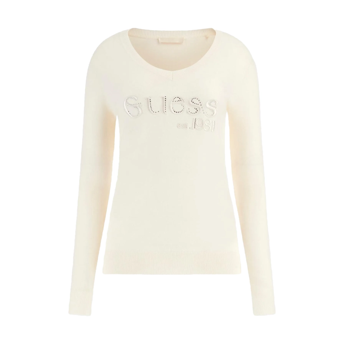 Guess Maglione Saylor Colore Bianco Panna