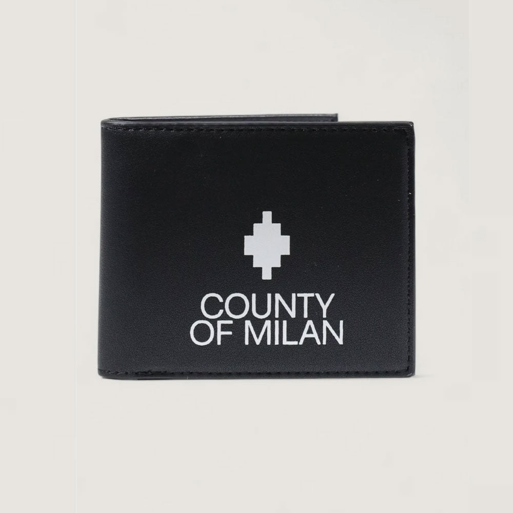County of Milan Portafoglio con Logo senza Portamonete da Uomo Colore Nero
