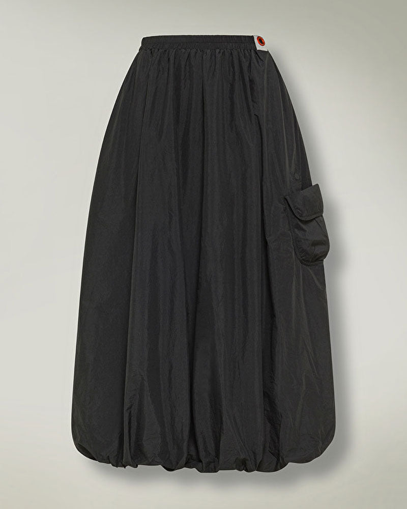 Dekker Maxigonna in Nylon Superleggero Colore Nero