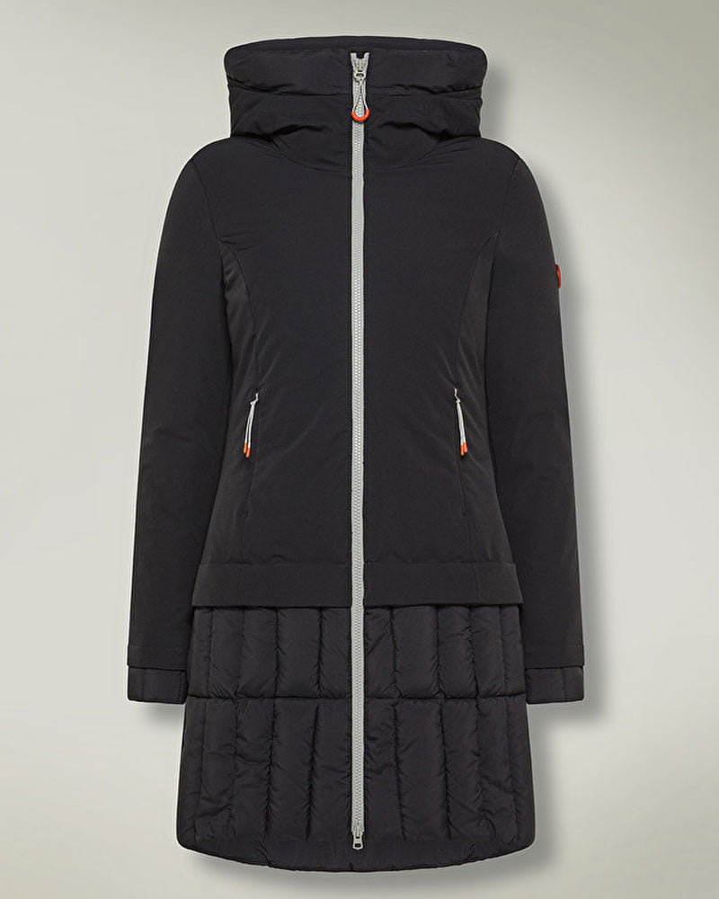 Dekker Parka River BMAT Tecnico in Scuba e Nylon da Donna Colore Nero