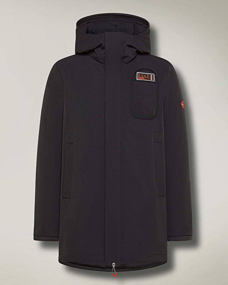 Dekker Parka Tecnico Granlasco BMAT in Doppio Materiale da Uomo Colore Nero
