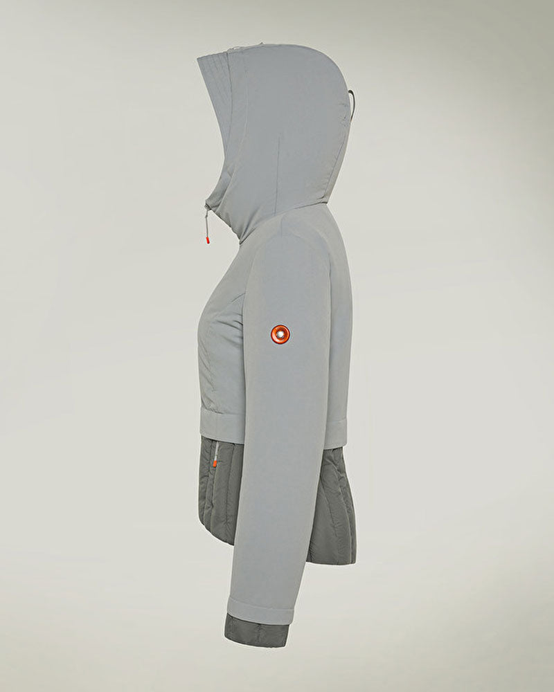 Dekker Piumino in Doppio Tessuto Fit Avvitato da Donna Colore Grigio