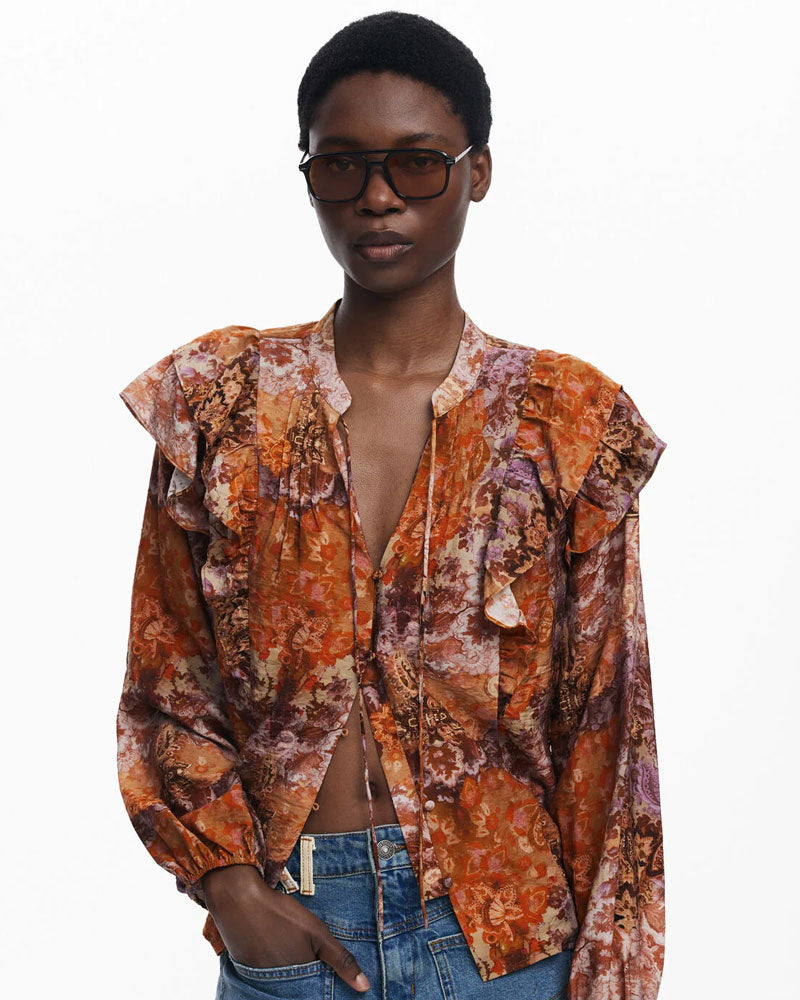 Desigual Blusa Romantica Paisley da Donna