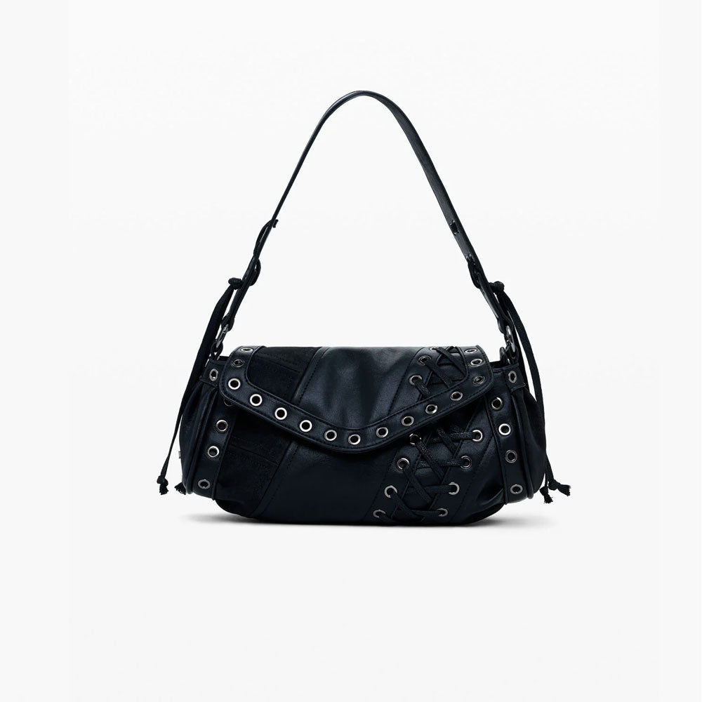 Desigual Borsa Effetto Pelle Patch Media Colore Nero