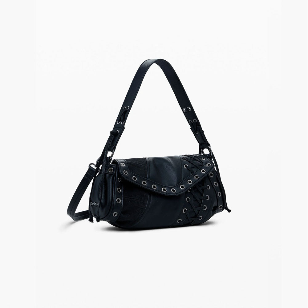 Desigual Borsa Effetto Pelle Patch Media Colore Nero