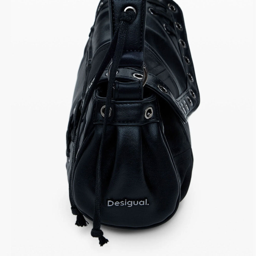 Desigual Borsa Effetto Pelle Patch Media Colore Nero