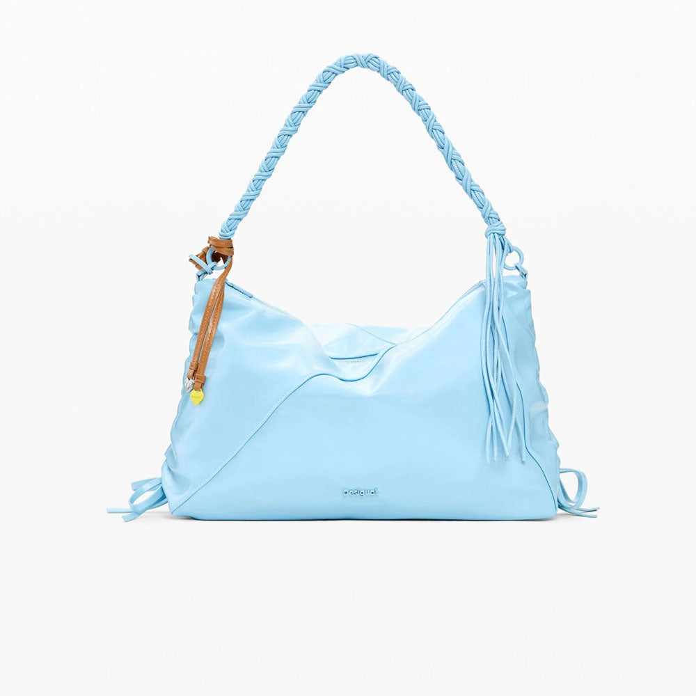 Desigual Borsa Grande Brillante Colore Azzurro