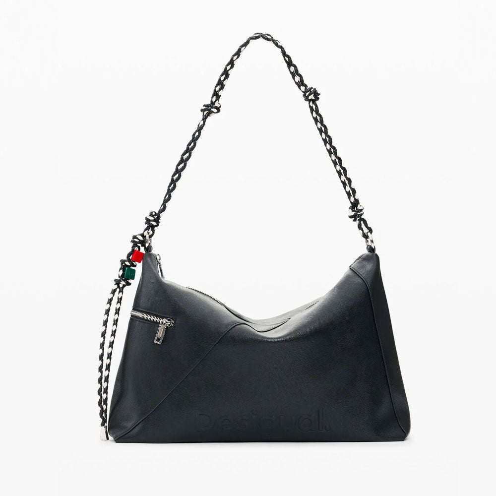 Desigual Borsa Grande Logo Charm Colore Nero