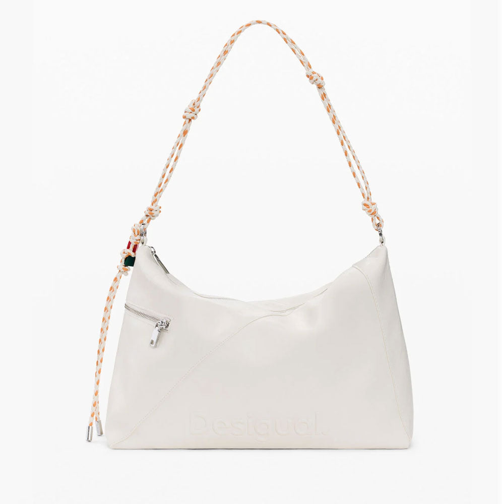 Desigual Borsa Grande con Charms Colore Bianco