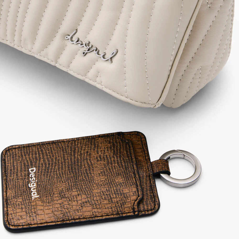 Desigual Borsa Media Incisa Colore Bianco