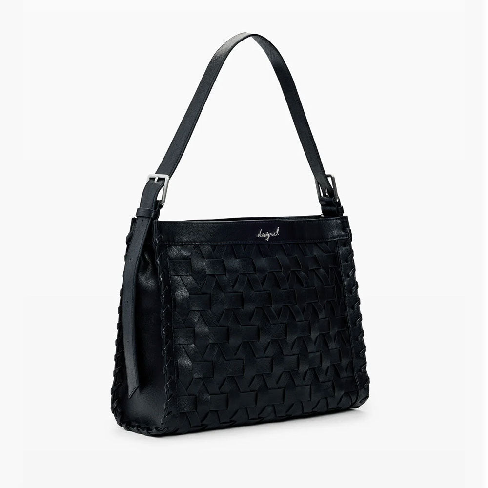 Desigual Borsa Media Intrecciata Colore Nero