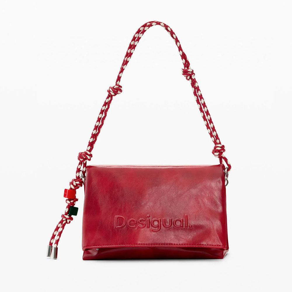 Desigual Borsa Media Logo Colore Rosso