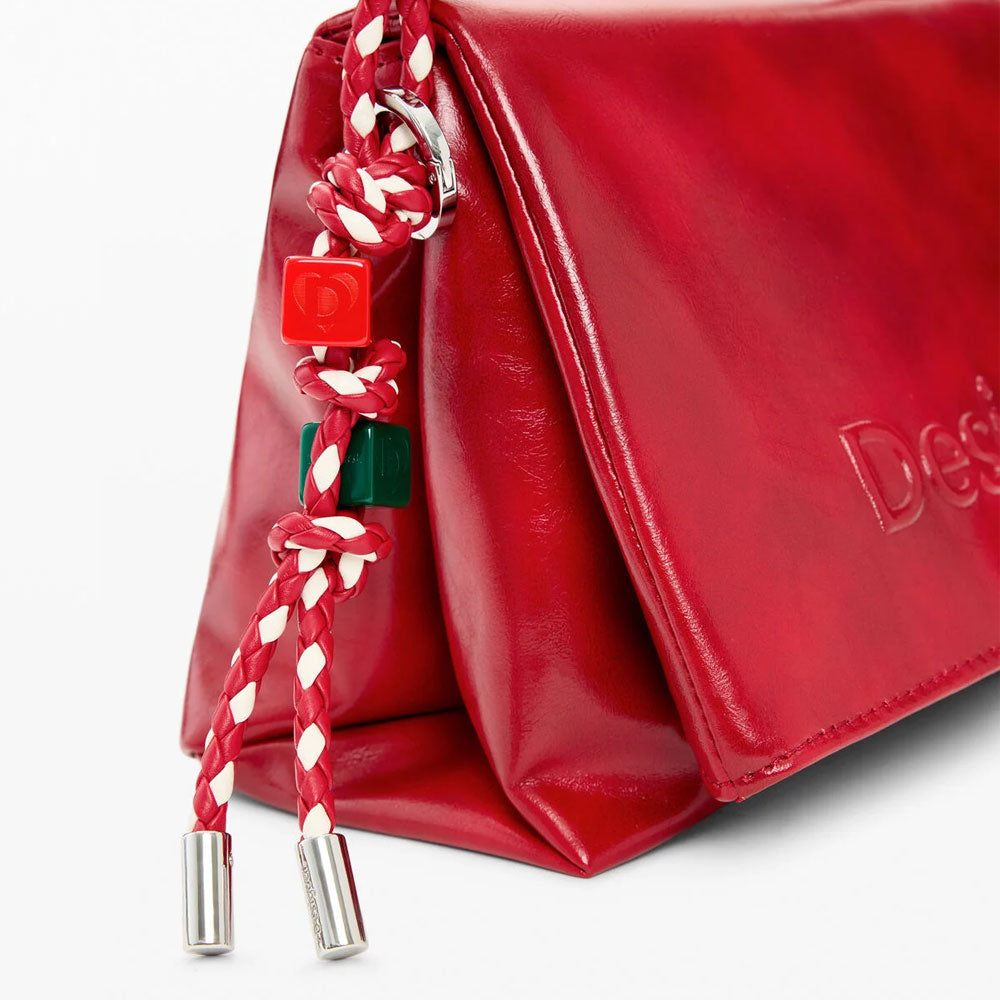 Desigual Borsa Media Logo Colore Rosso