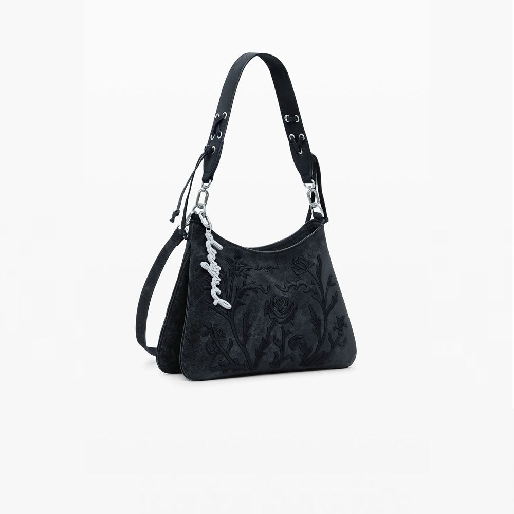 Desigual Borsa Piccola con Incisioni 3D Colore Nero