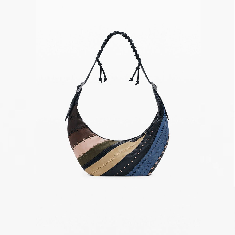 Desigual Borsa a Tracolla Patchwork Media Multicolore