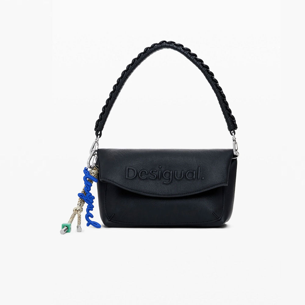 Desigual Borsa con Logo 3D a Patta Media Colore Nero