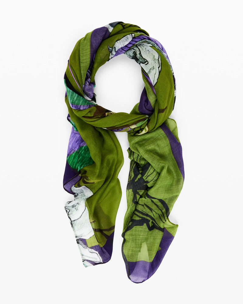 Desigual Foulard by Mr. Christian Delacroix Floreale Colore Verde 2