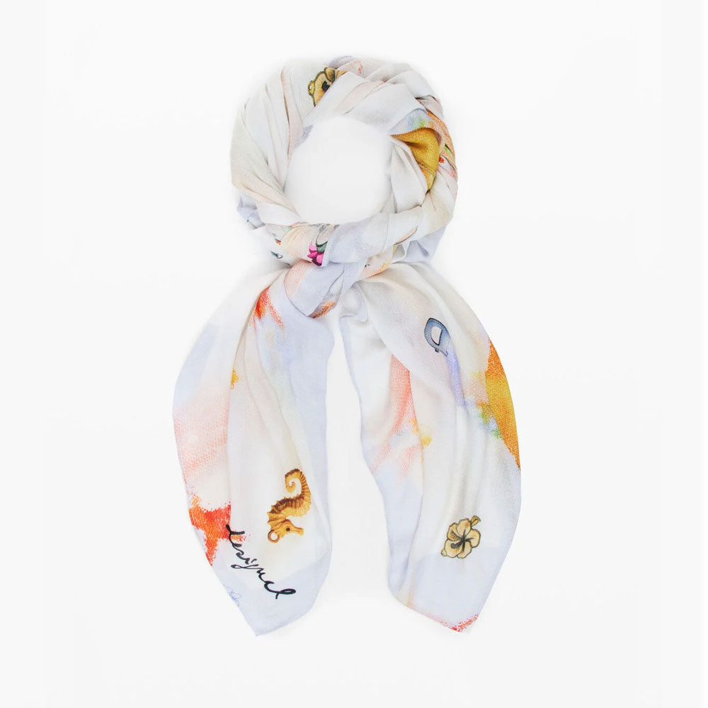 Desigual Foulard Rettangolare Charms Colore Bianco