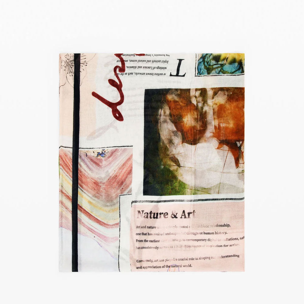Desigual Foulard Rettangolare Collage con Fantasia da Donna