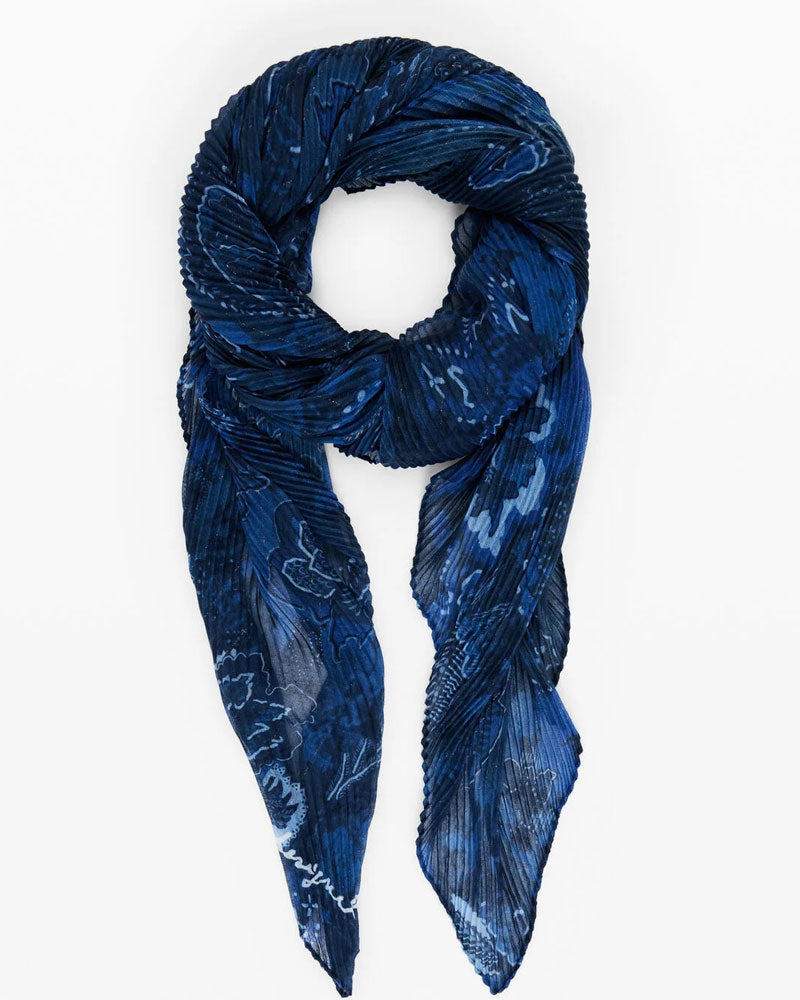 Desigual Foulard Rettangolare Plissettato Paisley