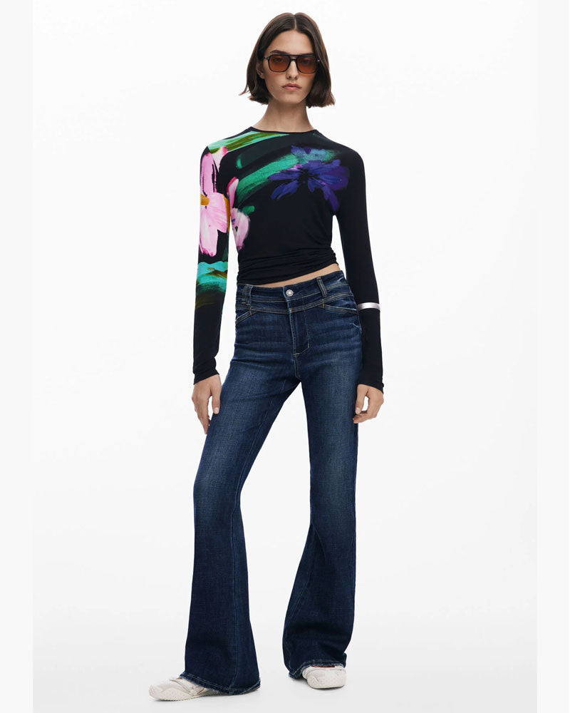 Desigual Jeans a Zampa Lavati da Donna