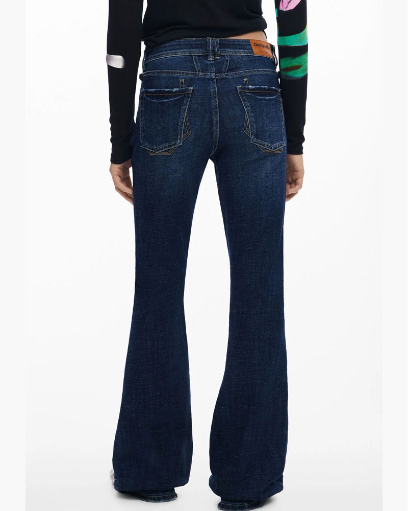 Desigual Jeans a Zampa Lavati da Donna