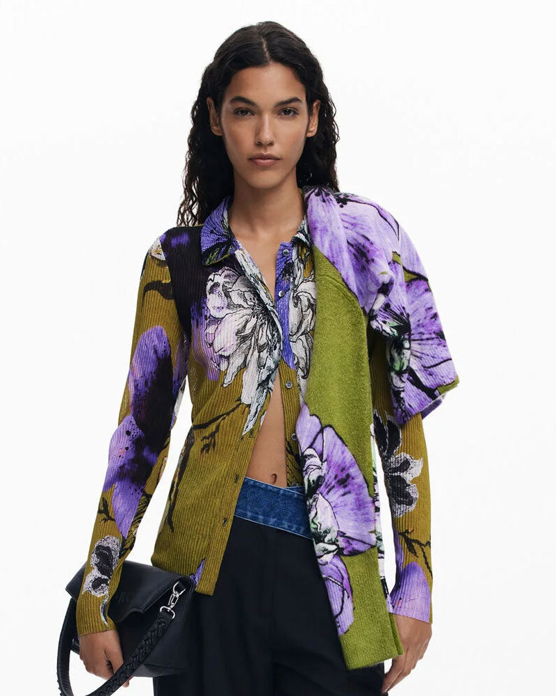 Desigual Maglietta Abbottonata By Mr. Christian Delacroix Multicolore