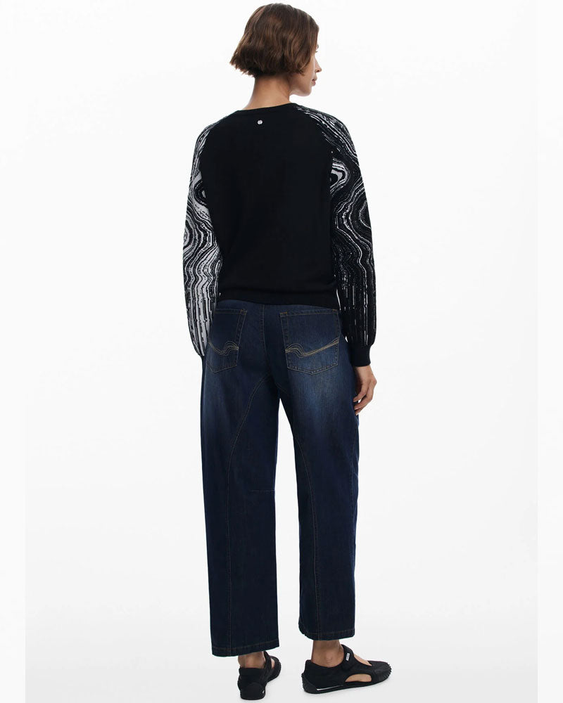 Desigual Maglione a Maniche Marmorizzate da Donna