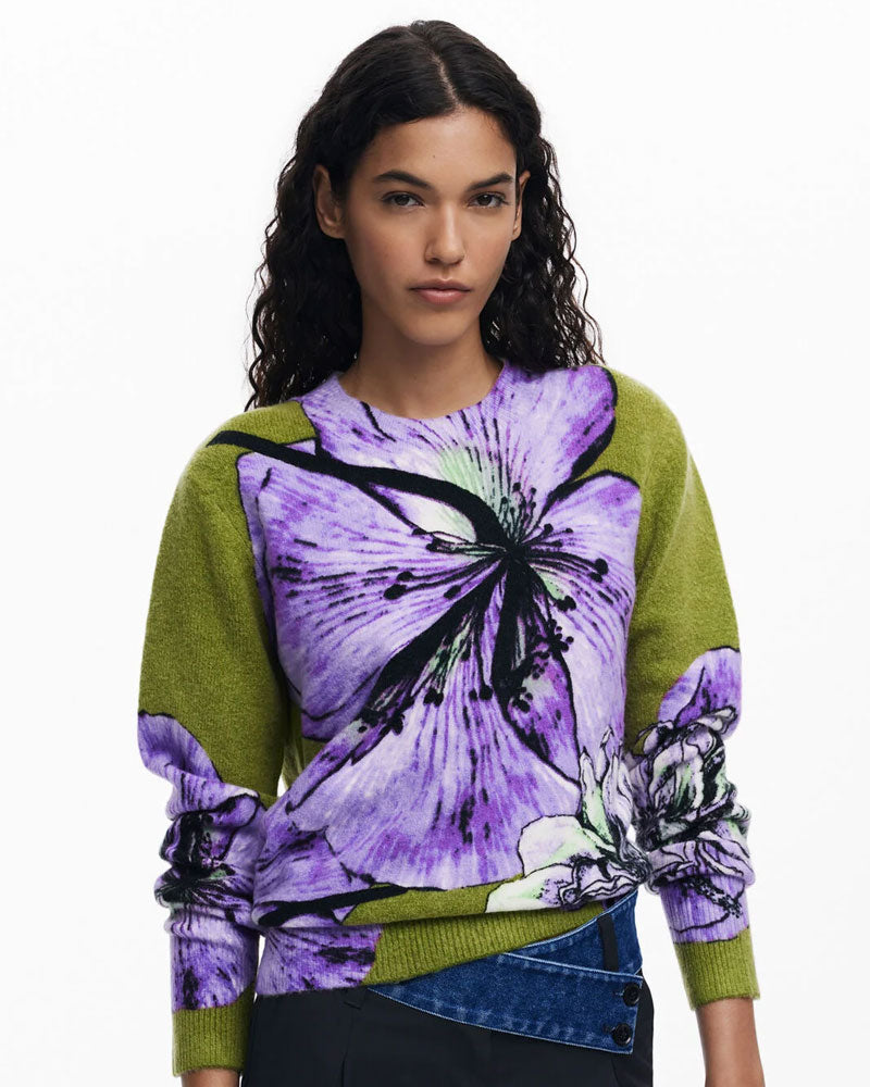 Desigual Maglione by Mr. Christian Delacroix da Donna Colore Verde