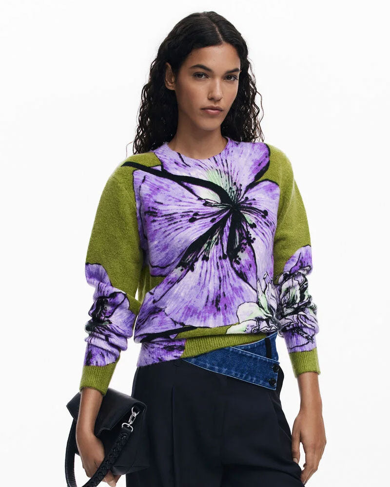 Desigual Maglione by Mr. Christian Delacroix da Donna Colore Verde
