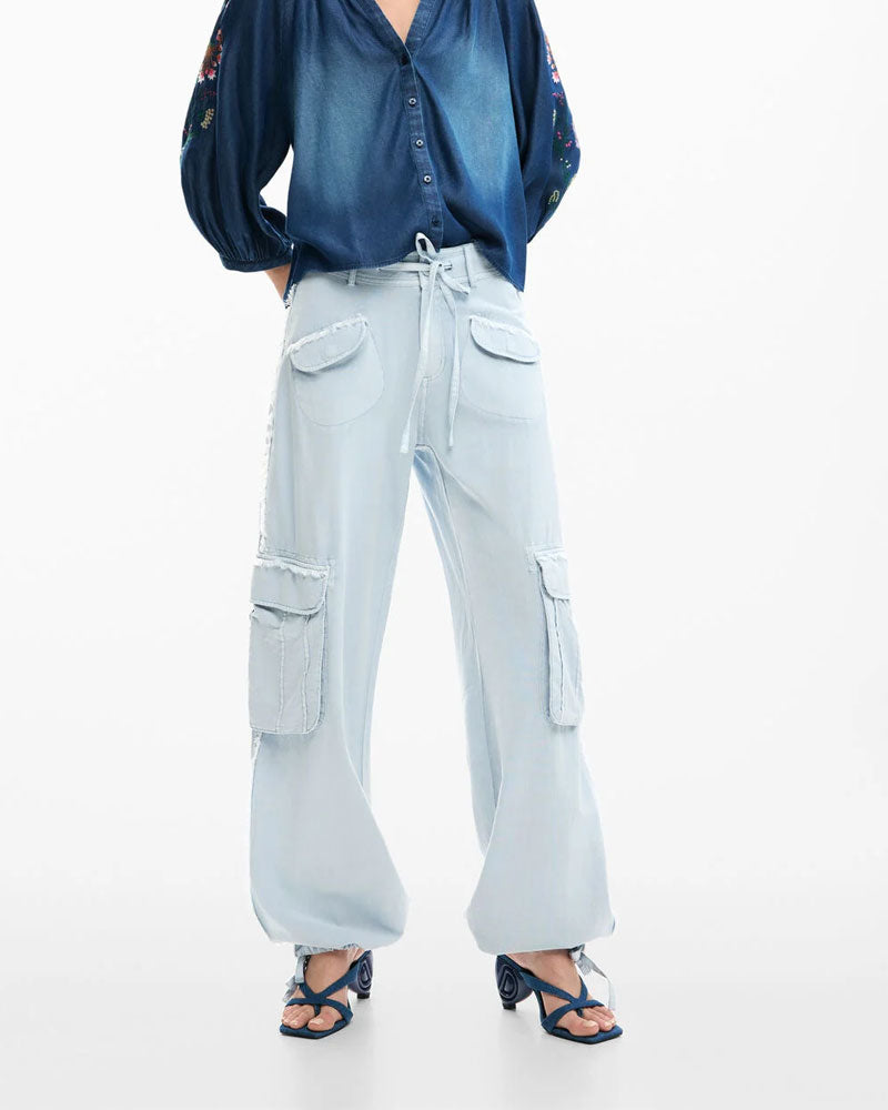 Desigual Pantalone Cargo Con Tasche