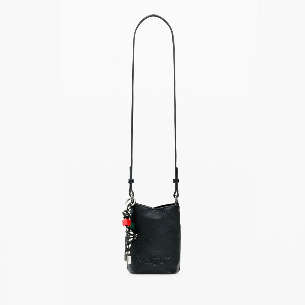 Desigual Porta Cellulare con Charms Colore Nero