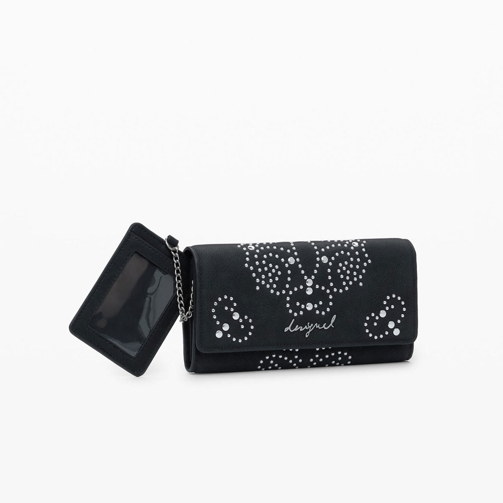 Desigual Portafoglio Borchie con Portacarte Grande Colore Nero 2