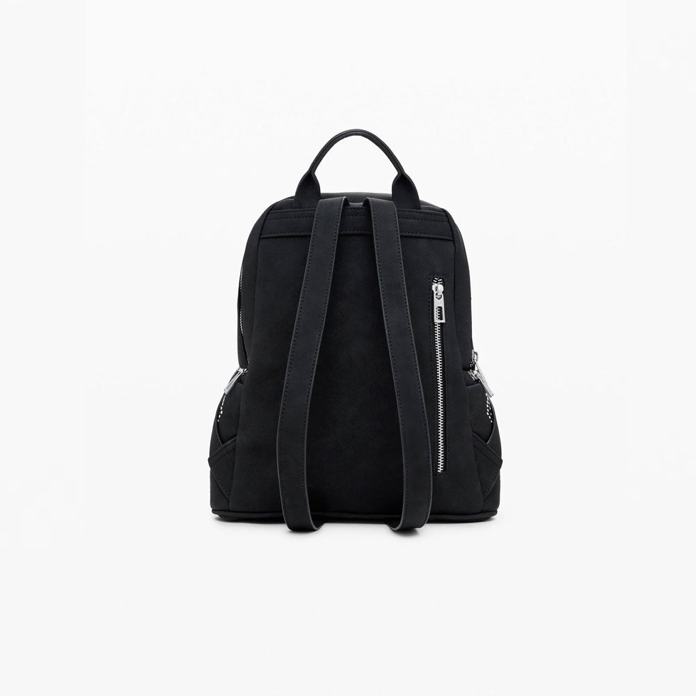 Desigual Zaino Piccolo con Tasche e Borchie Colore Nero 3