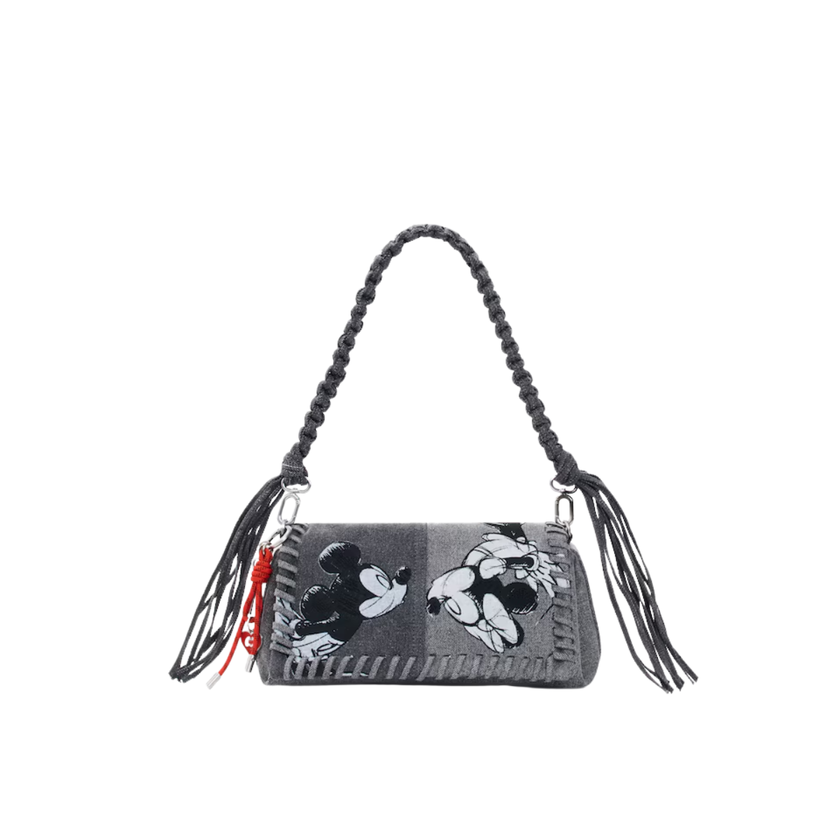 Desigual Borsa Mickey Kiss Naron Medium Flap Colore Grigio