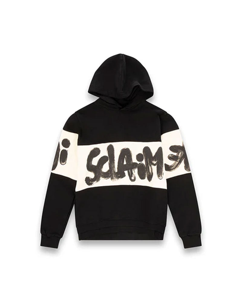 Disclaimer Felpa In Cotone con Stampa Colore Nero-Latte