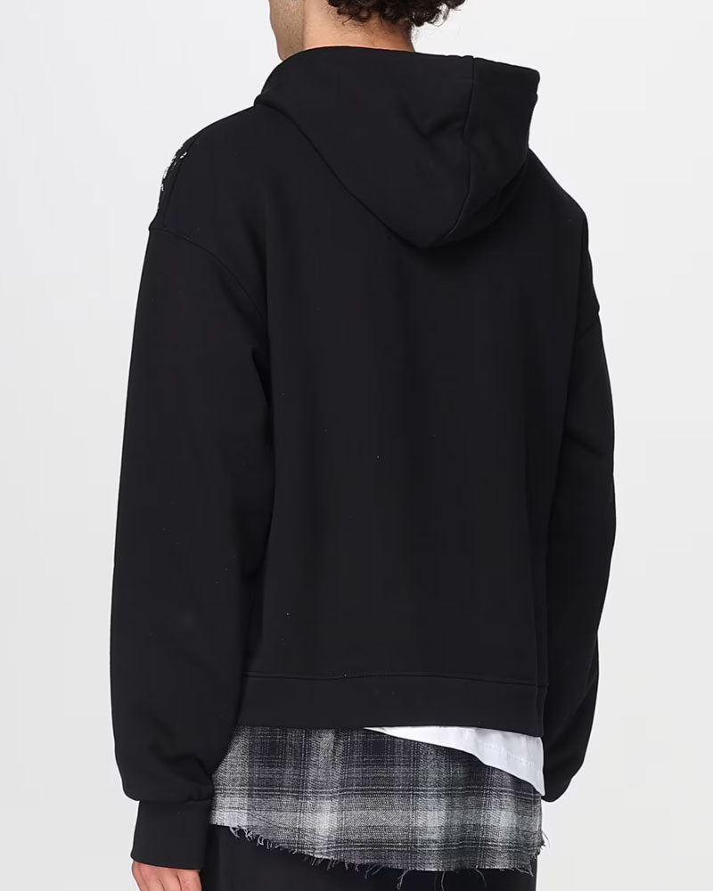 Disclaimer Felpa con Cappuccio Colore Nero