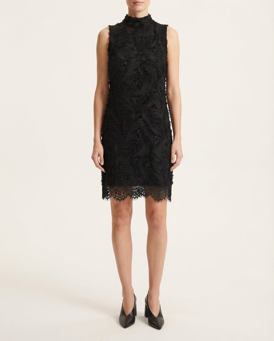 Eco Abito Donna in Pizzo Colore Nero