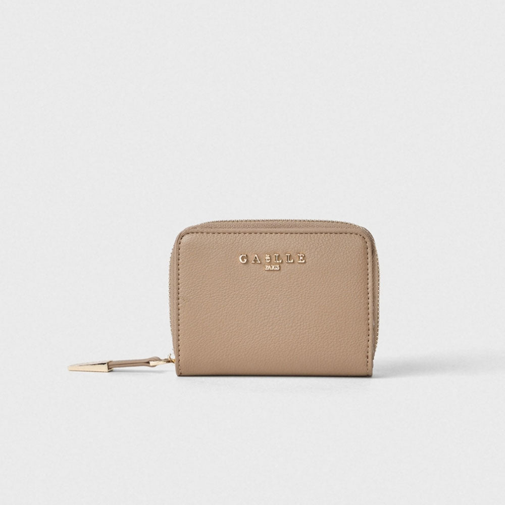 Gaelle Portafoglio Mini Zip Around Bottalato Colore Cammello