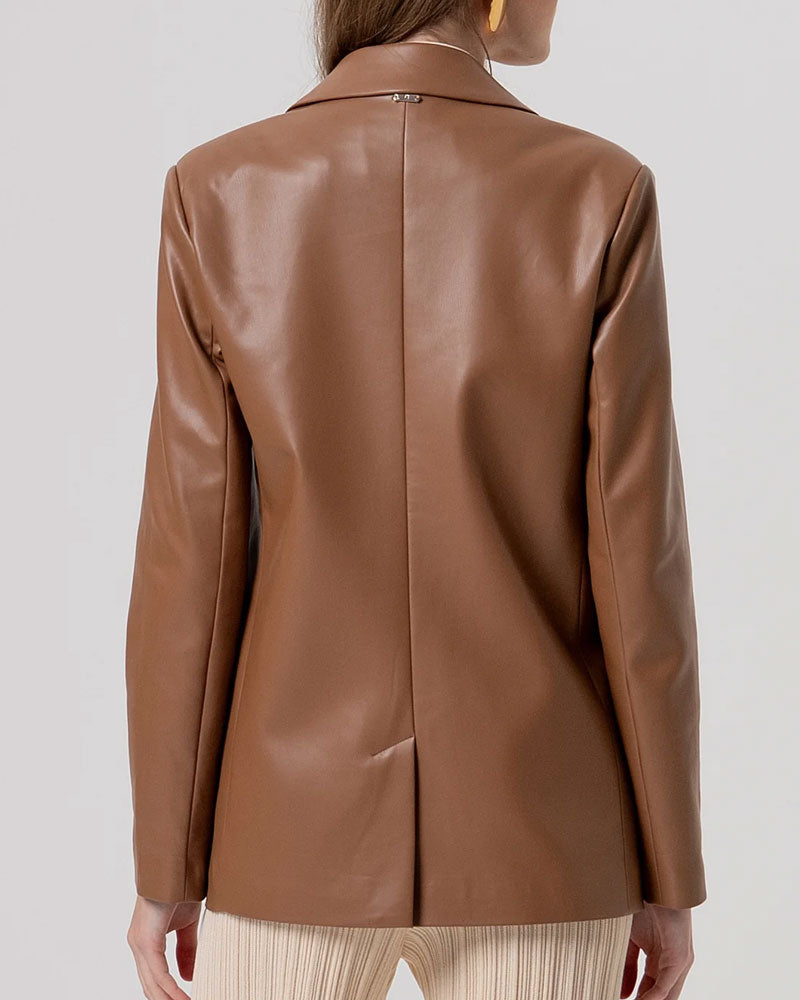 Fracomina Blazer Regular Monopetto Colore Cacao