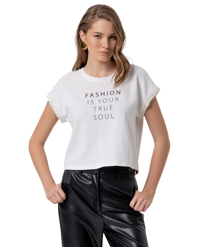 Fracomina T-shirt Regular in Jersey Colore Bianco