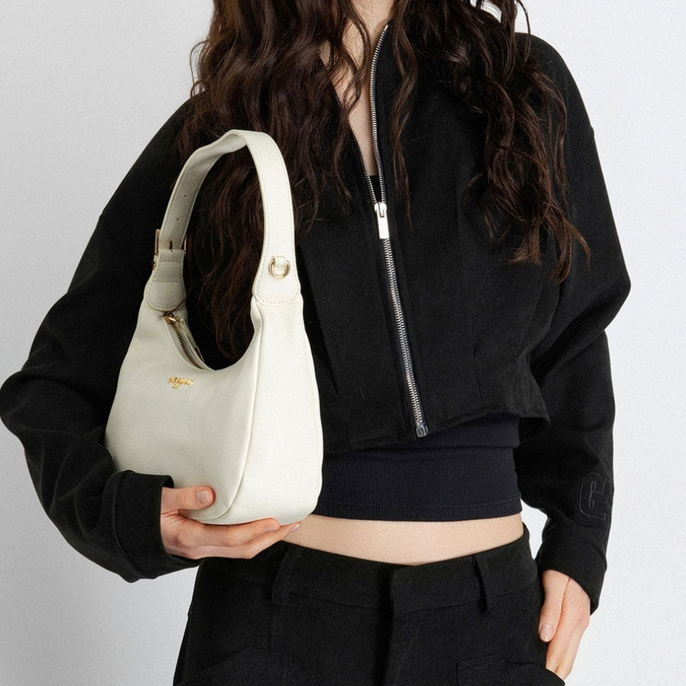 Gaelle Borsa Regular Hobo Bottalato Colore Burro