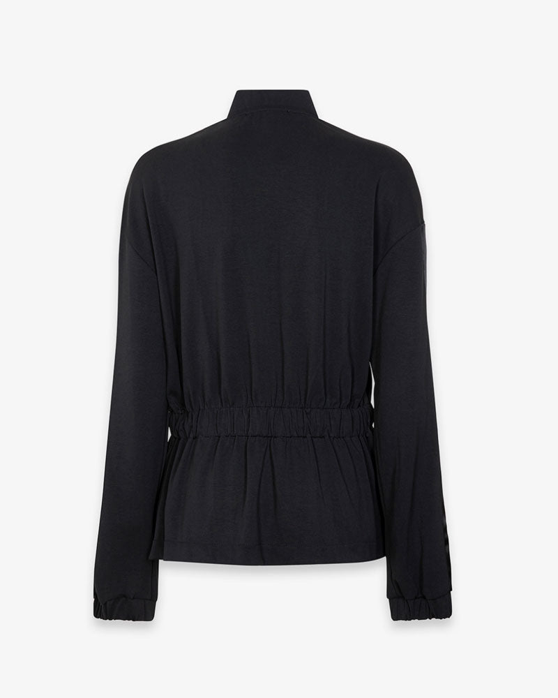 Gaelle Felpa Allzip in Interlock con Pendente Logato Colore Nero