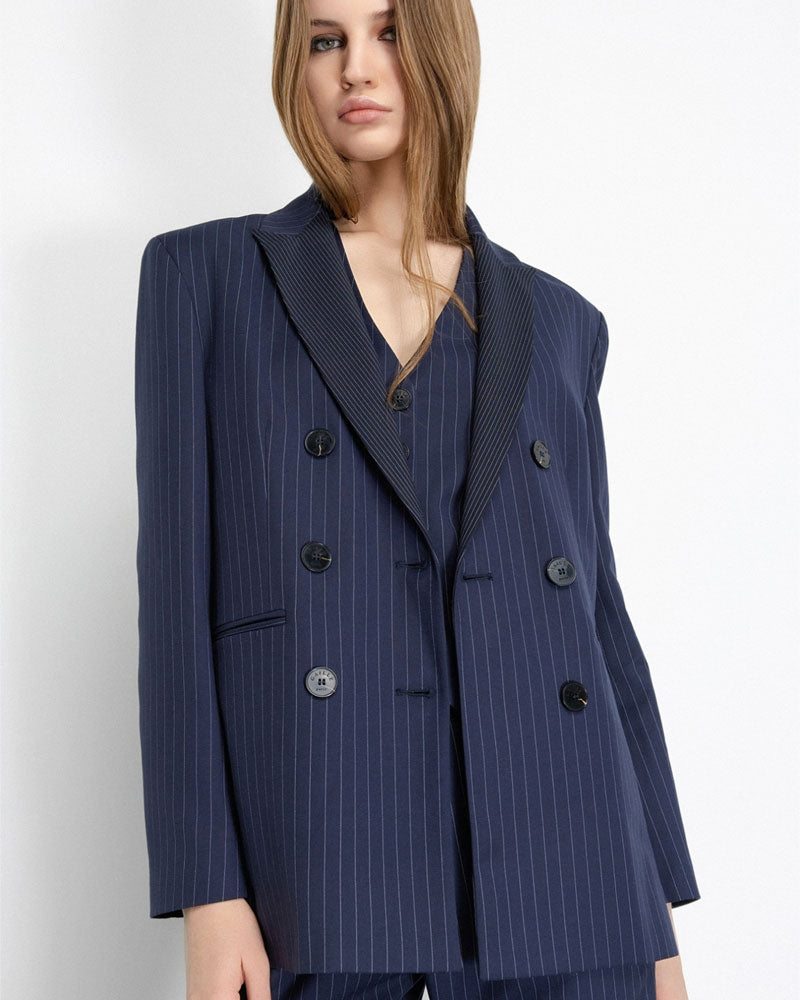 Gaelle Giacca Doppiopetto Lunga Sfiancata da Donna Colore Blu