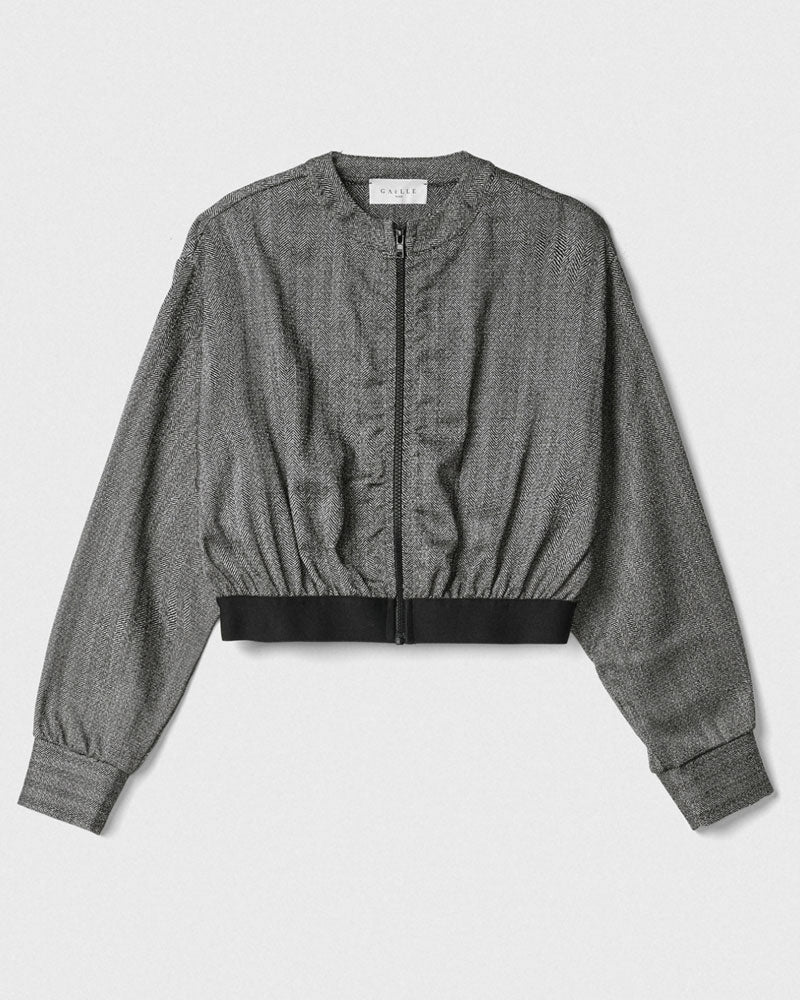 Gaelle Giubbino Full Zip con Elastico sul Fondo da Donna Colore Grigio