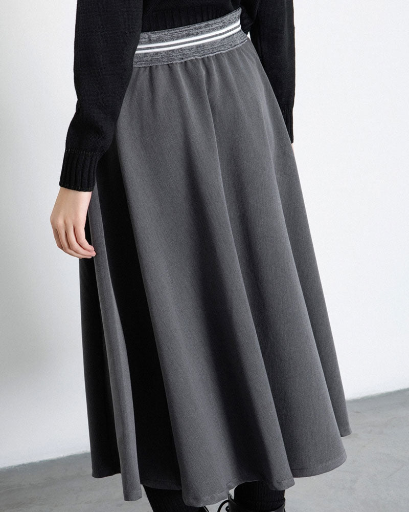 Gaelle Gonna Midi con Logo Colore Grigio