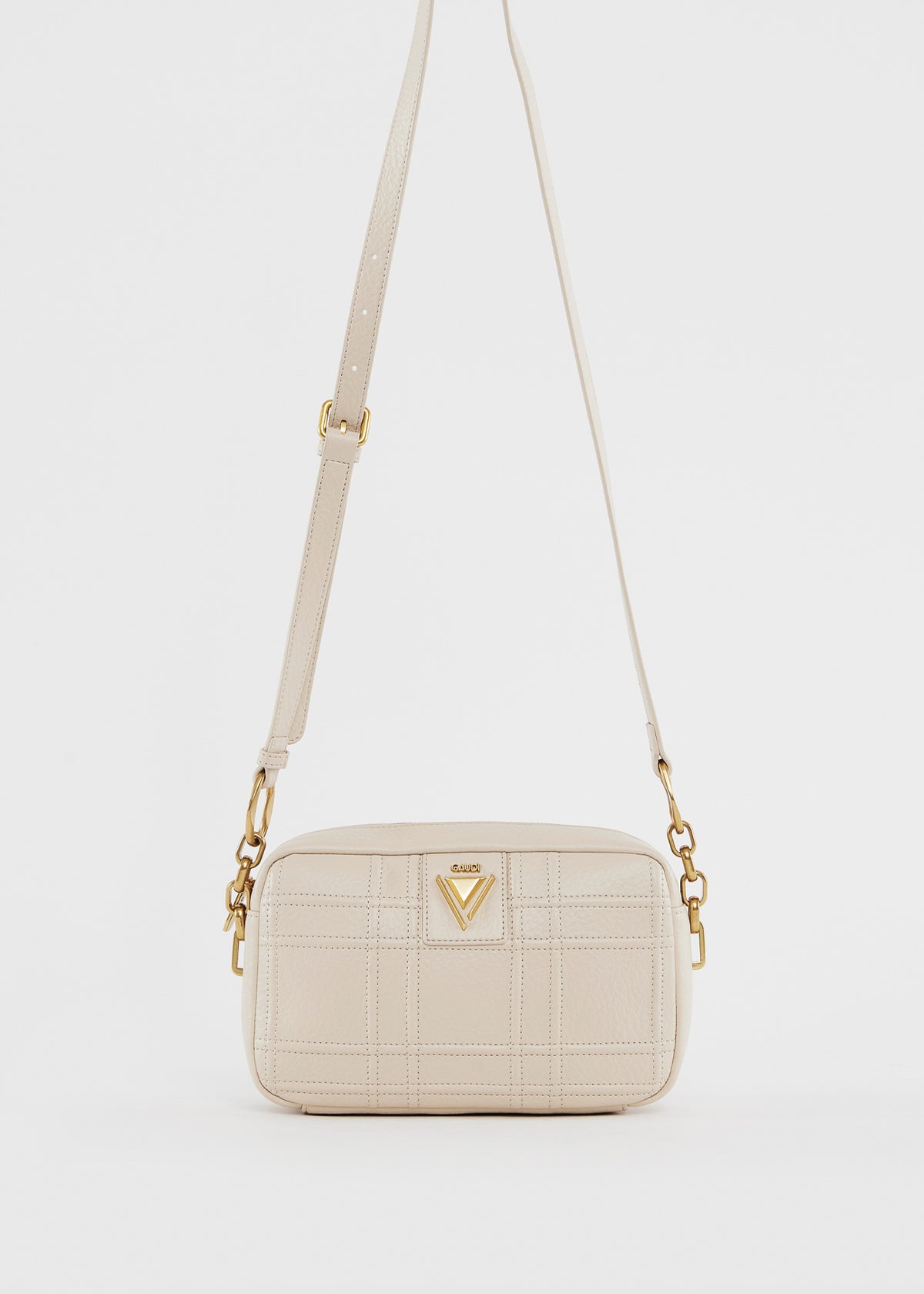 Gaudì Borsa Crossbody Donna Trapuntata Colore Bianco Panna