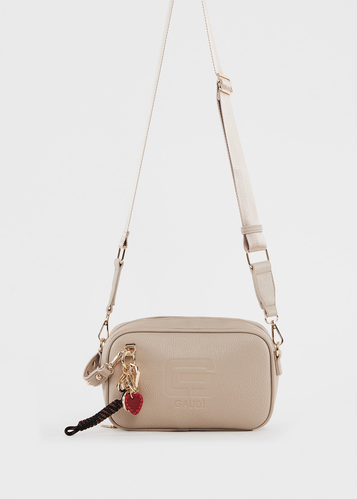 Gaudì Borsa a Tracolla con Charm Colore Beige